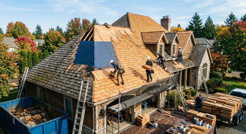 Cedar Roof Replacement in Castle Rock, CO