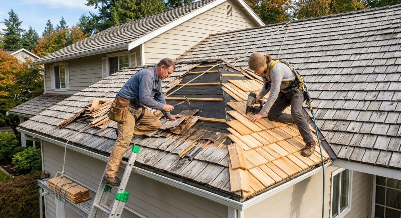 Cedar Shake Roof Repair in Palmer Lake, CO