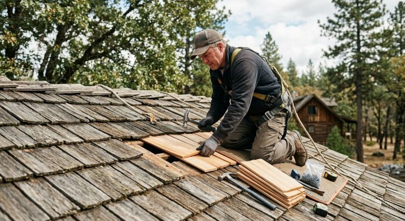 Cedar Shake Roof Repair in Sedalia, CO