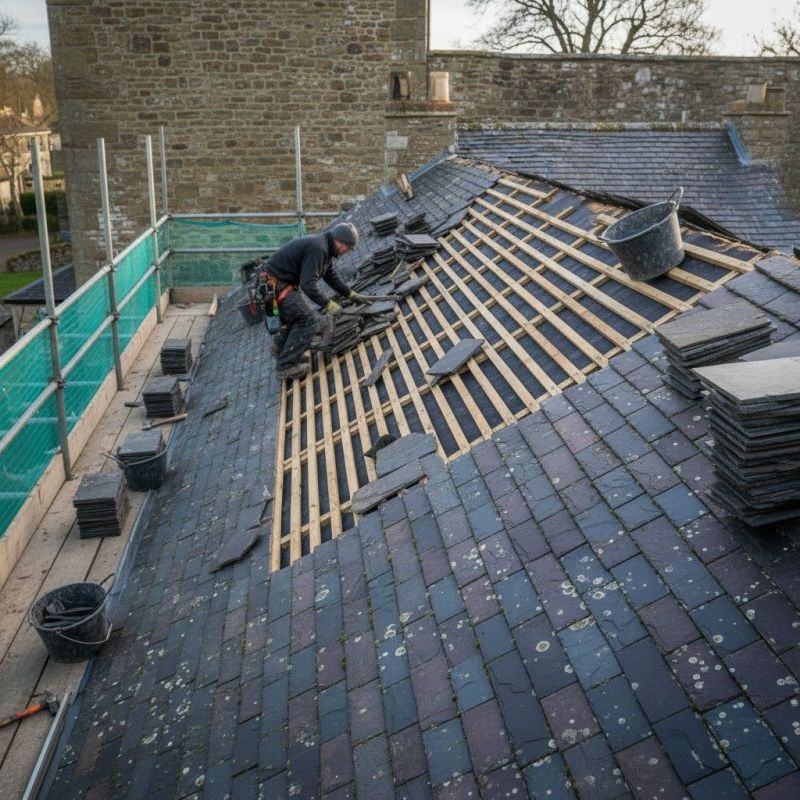 Slate Roof Replacement in Monument, CO