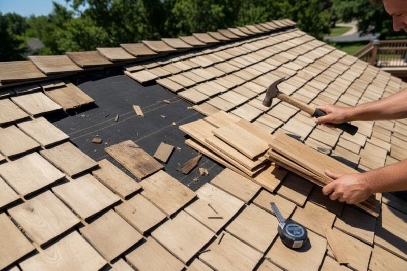 Wood Shake Roof Repair in Larkspur, CO